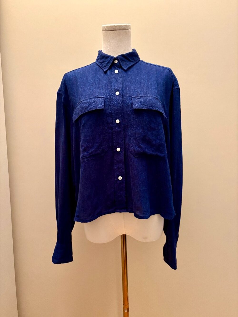GAP Oversized Linen Cropped Shirt - New with Tag!